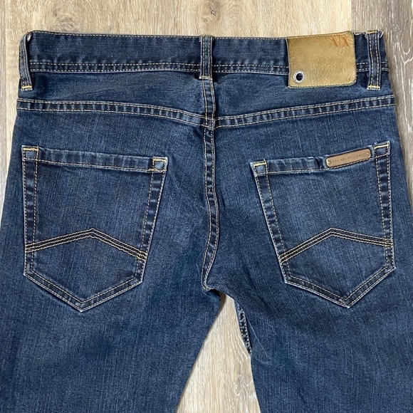 ARMANI Exchange Dark Wash Mid Rise Button Fly Skinny Denim Blue Jeans Size 30 - Picture 6 of 8